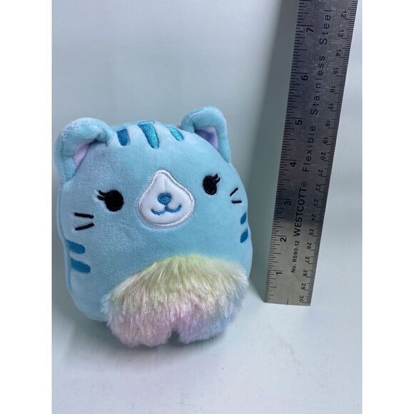 squishmallow 5” Corinna The Cat Kellytoy Plush Squishy Easter Basket Blue - Picture 2 of 8
